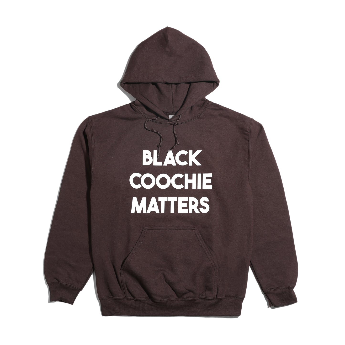 Black Coochie Matters Hoodie Brown