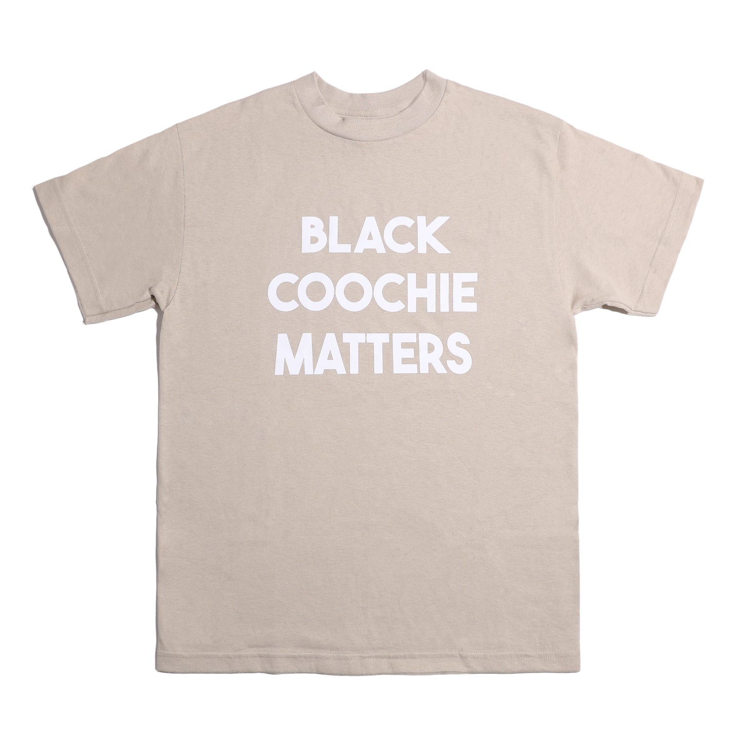Black Coochie Matters Tan Tshirt
