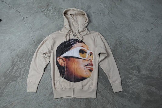 Unisex Vintage Missy Elliot Zippered Hoodie